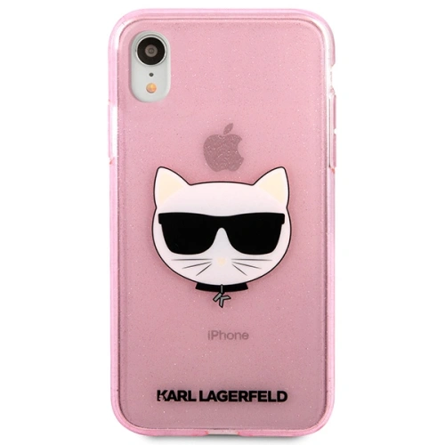 Etui Karl Lagerfeld KLHCI61CHTUGLP Apple iPhone XR  różowy/pink hardcase Glitter Choupette