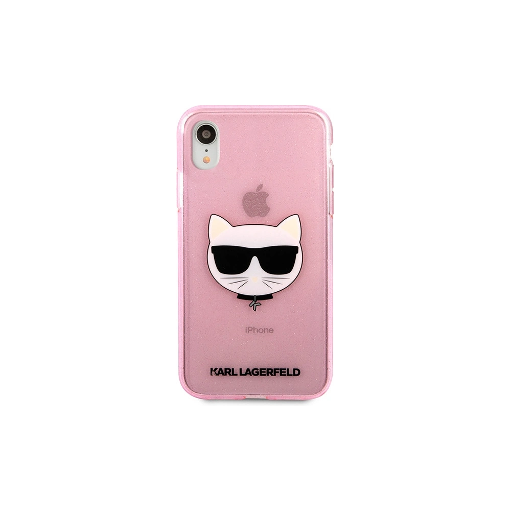 Wholesale Karl Lagerfeld KLHCI61CHTUGLP Apple iPhone XR pink hardcase Glitter Choupette - KLD1361 - {ean13} - Hurt