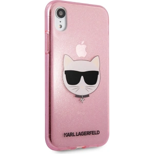 Hurtownia GSM - Etui Karl Lagerfeld KLHCI61CHTUGLP Apple iPhone XR rózsaszín/pink kemény tok Glitter Choupette - KLD1361 - {ean13} - Hurt