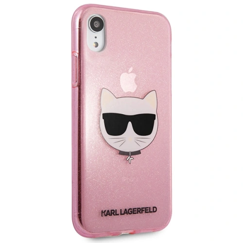 Etui Karl Lagerfeld KLHCI61CHTUGLP Apple iPhone XR  różowy/pink hardcase Glitter Choupette