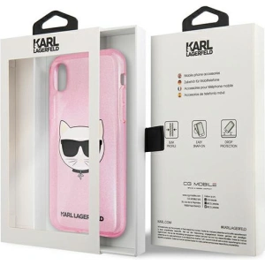 Hurtownia GSM - Etui Karl Lagerfeld KLHCI61CHTUGLP Apple iPhone XR rózsaszín/pink kemény tok Glitter Choupette - KLD1361 - {ean13} - Hurt