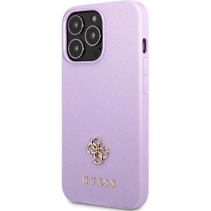 Etui Guess GUHCP13LPS4MU Apple iPhone 13 Pro purpurowy/purple hardcase Saffiano 4G Small Metal Logo