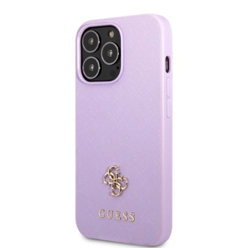 Etui Guess GUHCP13LPS4MU Apple iPhone 13 Pro purpurowy/purple hardcase Saffiano 4G Small Metal Logo