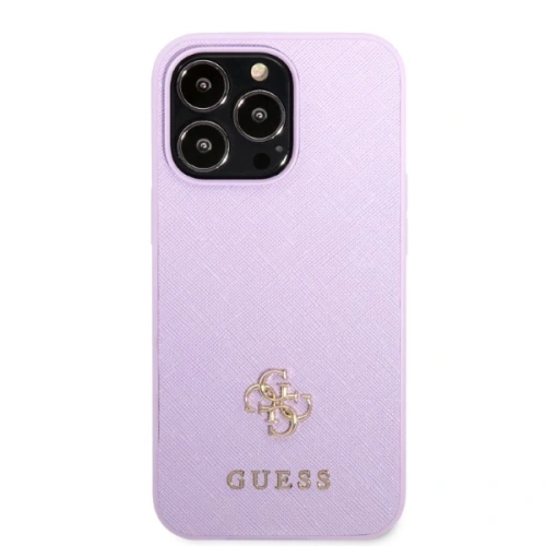 Etui Guess GUHCP13LPS4MU Apple iPhone 13 Pro purpurowy/purple hardcase Saffiano 4G Small Metal Logo