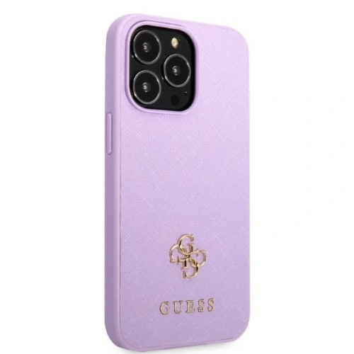 Etui Guess GUHCP13LPS4MU Apple iPhone 13 Pro purpurowy/purple hardcase Saffiano 4G Small Metal Logo