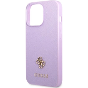 Etui Guess GUHCP13LPS4MU Apple iPhone 13 Pro purpurowy/purple hardcase Saffiano 4G Small Metal Logo
