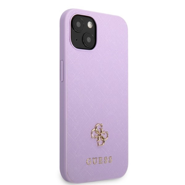 Kryt Guess GUHCP13MPS4MU Apple iPhone 13 purple hardcase Saffiano 4G Small Metal Logo