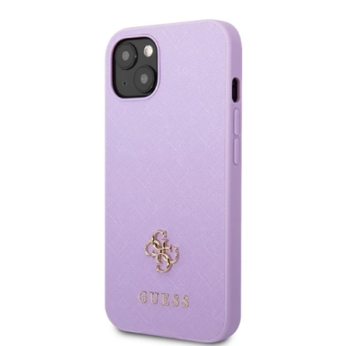 Etui Guess GUHCP13SPS4MU Apple iPhone 13 mini purpurowy/purple hardcase Saffiano 4G Small Metal Logo