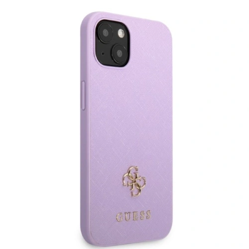 Etui Guess GUHCP13SPS4MU Apple iPhone 13 mini purpurowy/purple hardcase Saffiano 4G Small Metal Logo