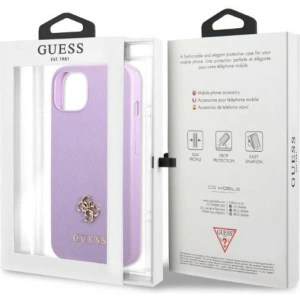 Hurtownia GSM - Case Guess GUHCP13SPS4MU Apple iPhone 13 mini lila/purple Hardcase Saffiano 4G kleines Metall-Logo - GUE2333 - {ean13} - Hurt