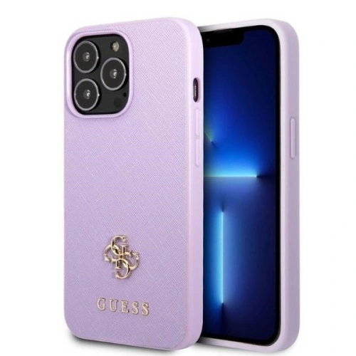 Etui Guess GUHCP13XPS4MU Apple iPhone 13 Pro Max purpurowy/purple hardcase Saffiano 4G Small Metal Logo