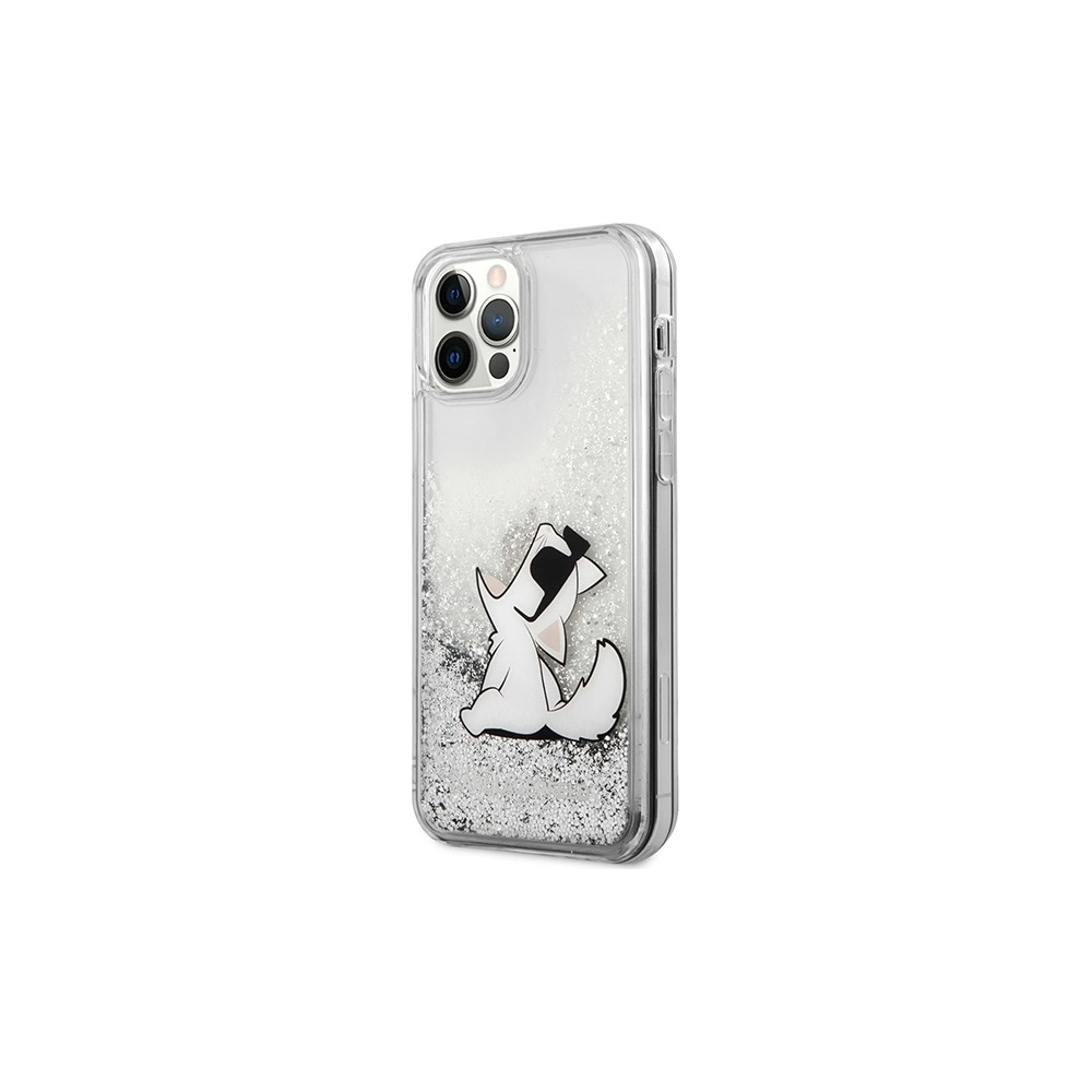 Hurtownia GSM - Case Karl Lagerfeld KLHCP12LGCFS Apple iPhone 12 Pro Max silber/silver Hardcase Liquid Glitter Choupette Fun - KLD1362 - {ean13} - Hurt