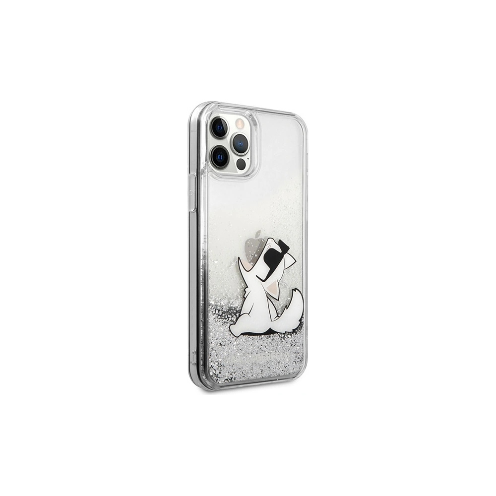 Hurtownia GSM - Case Karl Lagerfeld KLHCP12LGCFS Apple iPhone 12 Pro Max silber/silver Hardcase Liquid Glitter Choupette Fun - KLD1362 - {ean13} - Hurt