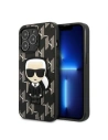 Etui Karl Lagerfeld KLHCP13LPMNIKBK Apple iPhone 13 Pro kemény tok fekete/black Monogram Ikonik Patch