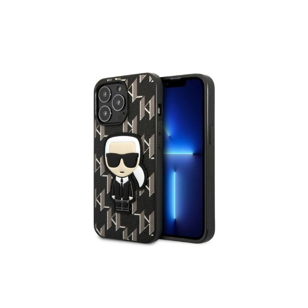 Wholesale Karl Lagerfeld KLHCP13LPMNIKBK Apple iPhone 13 Pro hardcase black Monogram Ikonik Patch - KLD1363 - {ean13} - Hurt