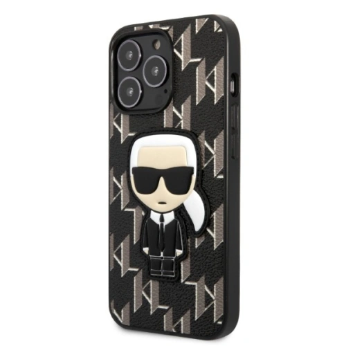Etui Karl Lagerfeld KLHCP13LPMNIKBK Apple iPhone 13 Pro hardcase czarny/black Monogram Ikonik Patch