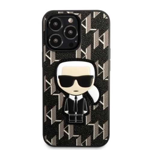 Etui Karl Lagerfeld KLHCP13LPMNIKBK Apple iPhone 13 Pro hardcase czarny/black Monogram Ikonik Patch