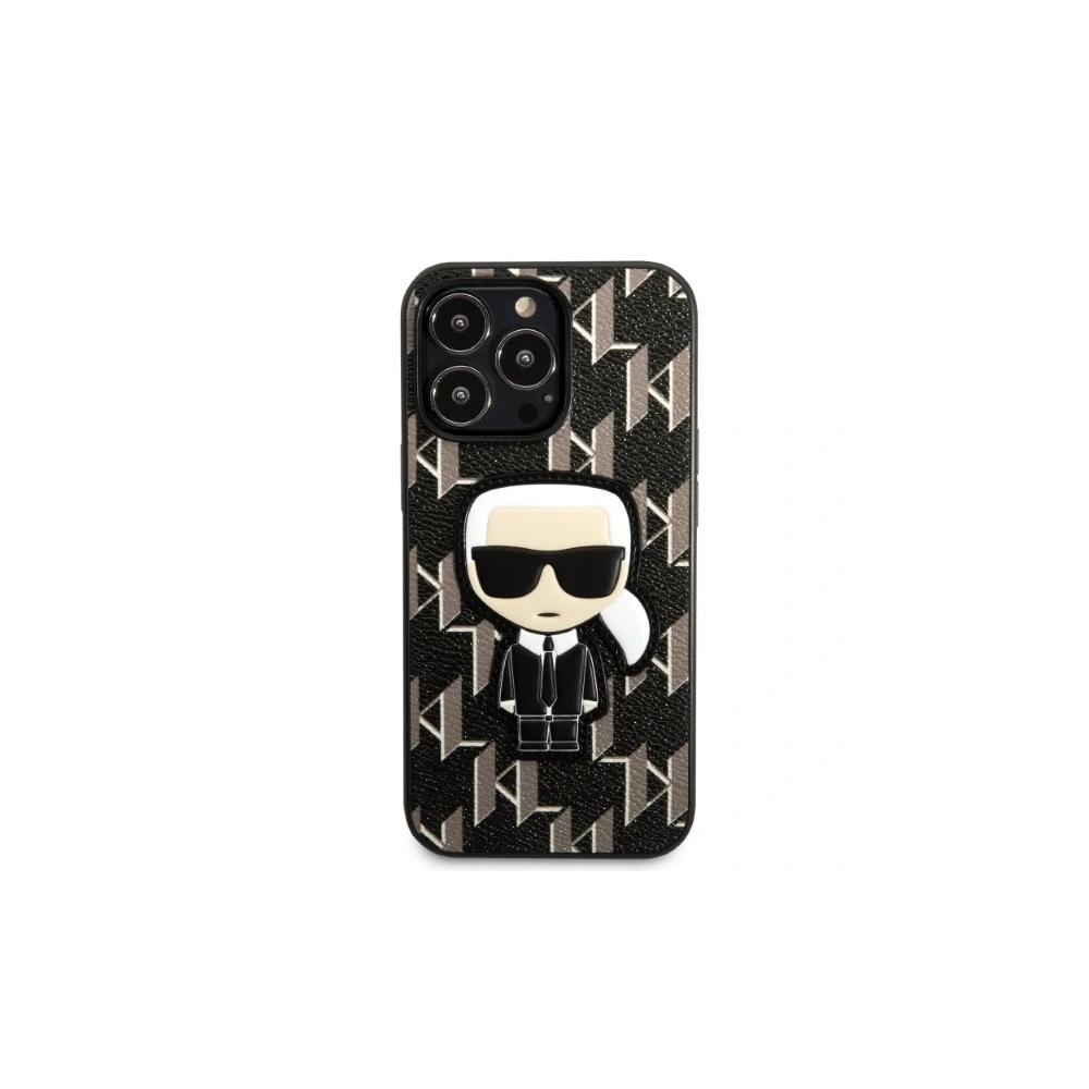 Wholesale Karl Lagerfeld KLHCP13LPMNIKBK Apple iPhone 13 Pro hardcase black Monogram Ikonik Patch - KLD1363 - {ean13} - Hurt