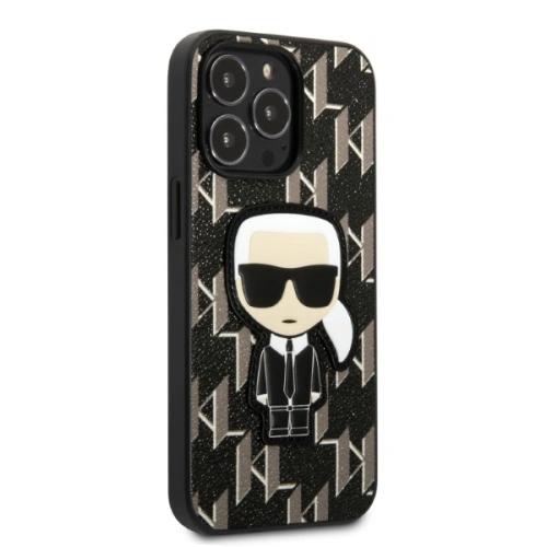 Etui Karl Lagerfeld KLHCP13LPMNIKBK Apple iPhone 13 Pro hardcase czarny/black Monogram Ikonik Patch
