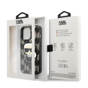 Etui Karl Lagerfeld KLHCP13LPMNIKBK Apple iPhone 13 Pro hardcase czarny/black Monogram Ikonik Patch