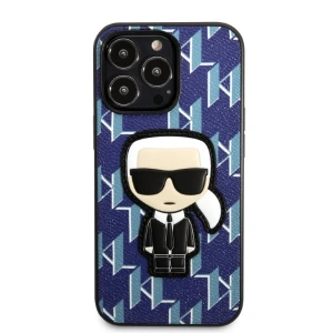 Etui Karl Lagerfeld KLHCP13LPMNIKBL Apple iPhone 13 Pro hardcase niebieski/blue Monogram Ikonik Patch
