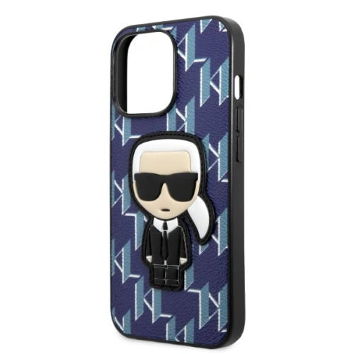 Etui Karl Lagerfeld KLHCP13LPMNIKBL Apple iPhone 13 Pro hardcase niebieski/blue Monogram Ikonik Patch