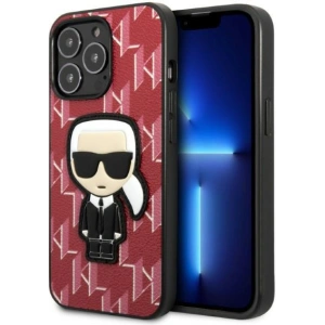 Etui Karl Lagerfeld KLHCP13LPMNIKPI Apple iPhone 13 Pro hardcase czerwony/red Monogram Ikonik Patch