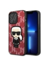 Etui Karl Lagerfeld KLHCP13LPMNIKPI Apple iPhone 13 Pro kemény tok piros/red Monogram Ikonik Patch