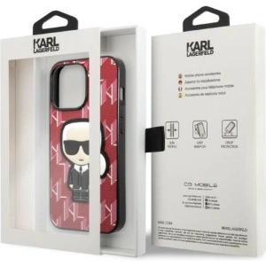 Etui Karl Lagerfeld KLHCP13LPMNIKPI Apple iPhone 13 Pro hardcase czerwony/red Monogram Ikonik Patch