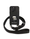 Hurtownia GSM - Etui Karl Lagerfeld KLHCP13LSAIPCK Apple iPhone 13 Pro kemény tok fekete/szürke Saffiano Metal Ikonik - KLD1366 - {ean13} - Hurt