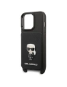 Hurtownia GSM - Etui Karl Lagerfeld KLHCP13LSAIPCK Apple iPhone 13 Pro kemény tok fekete/szürke Saffiano Metal Ikonik - KLD1366 - {ean13} - Hurt
