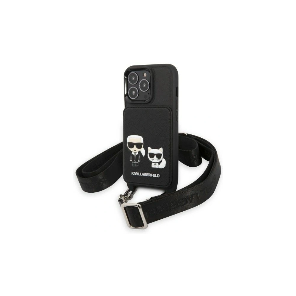 Hurtownia GSM - Etui Karl Lagerfeld KLHCP13LSAKCHSK Apple iPhone 13 Pro keménytok Saffiano Karl & Choupette dombornyomott - KLD1367 - {ean13} - Hurt