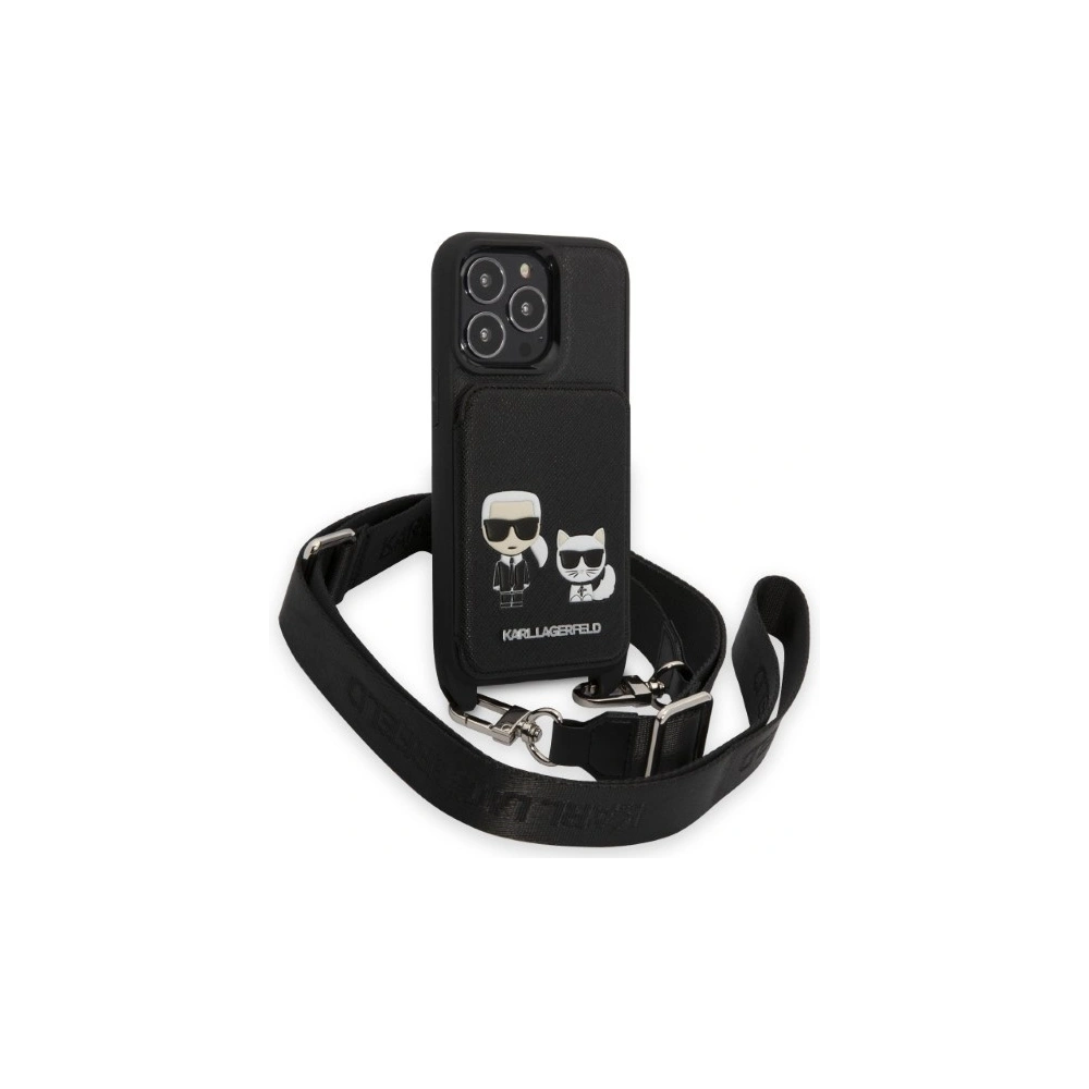 Hurtownia GSM - Etui Karl Lagerfeld KLHCP13LSAKCHSK Apple iPhone 13 Pro keménytok Saffiano Karl & Choupette dombornyomott - KLD1367 - {ean13} - Hurt