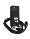 Wholesale Karl Lagerfeld KLHCP13LSAKHPK Apple iPhone 13 Pro hardcase Saffiano Metal Karl Head - KLD1368 - {ean13} - Hurt