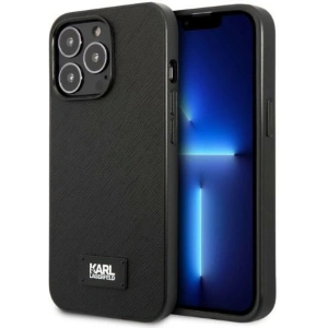 Etui Karl Lagerfeld KLHCP13LSFMP2K Apple iPhone 13 Pro hardcase czarny/black Saffiano Plaque