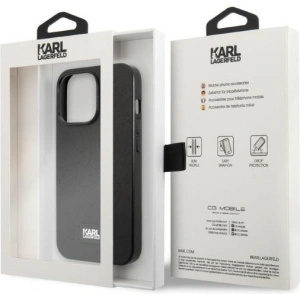 Etui Karl Lagerfeld KLHCP13LSFMP2K Apple iPhone 13 Pro hardcase czarny/black Saffiano Plaque