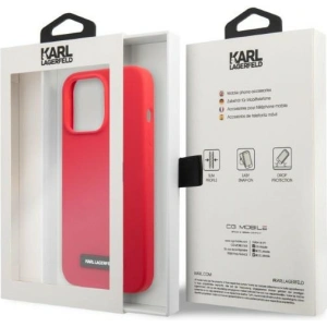 Etui Karl Lagerfeld KLHCP13LSLMP1R Apple iPhone 13 Pro hardcase czerwony/red Silicone Plaque