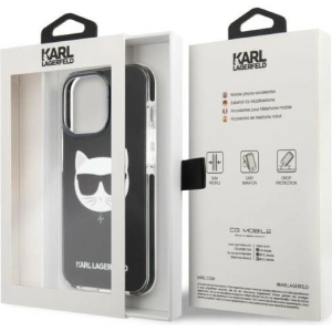 Wholesale Karl Lagerfeld KLHCP13LTPECK Apple iPhone 13 Pro hardcase black Choupette Head - KLD1372 - {ean13} - Hurt