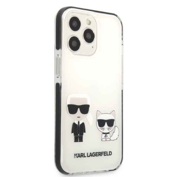 Kryt Karl Lagerfeld KLHCP13LTPEKCW Apple iPhone 13 Pro hardcase white Karl&Choupette