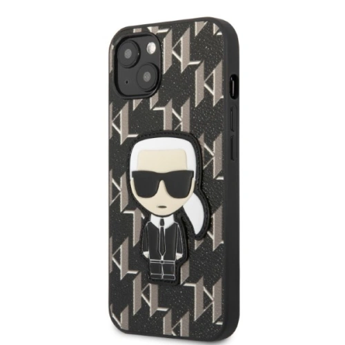 Etui Karl Lagerfeld KLHCP13SPMNIKBK Apple iPhone 13 mini hardcase czarny/black Monogram Ikonik Patch
