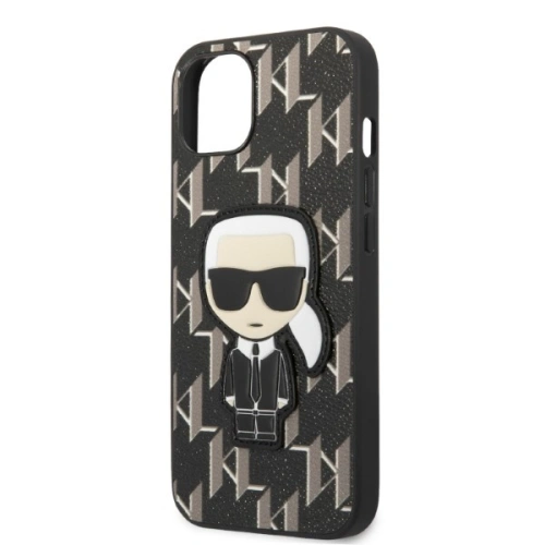 Etui Karl Lagerfeld KLHCP13SPMNIKBK Apple iPhone 13 mini hardcase czarny/black Monogram Ikonik Patch
