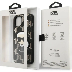 Hurtownia GSM - Etui Karl Lagerfeld KLHCP13SPMNIKBK Apple iPhone 13 mini hardcase fekete/black Monogram Ikonik Patch - KLD1380 - {ean13} - Hurt