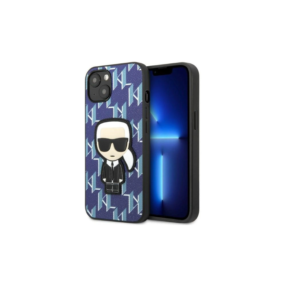 Wholesale Karl Lagerfeld KLHCP13SPMNIKBL Apple iPhone 13 mini hardcase blue Monogram Ikonik Patch - KLD1381 - {ean13} - Hurt