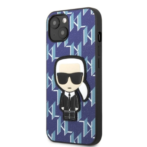 Etui Karl Lagerfeld KLHCP13SPMNIKBL Apple iPhone 13 mini hardcase niebieski/blue Monogram Ikonik Patch