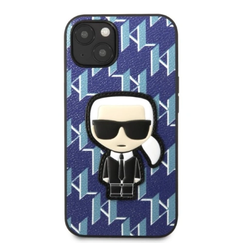 Etui Karl Lagerfeld KLHCP13SPMNIKBL Apple iPhone 13 mini hardcase niebieski/blue Monogram Ikonik Patch