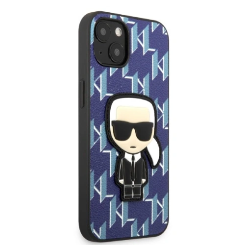 Etui Karl Lagerfeld KLHCP13SPMNIKBL Apple iPhone 13 mini hardcase niebieski/blue Monogram Ikonik Patch