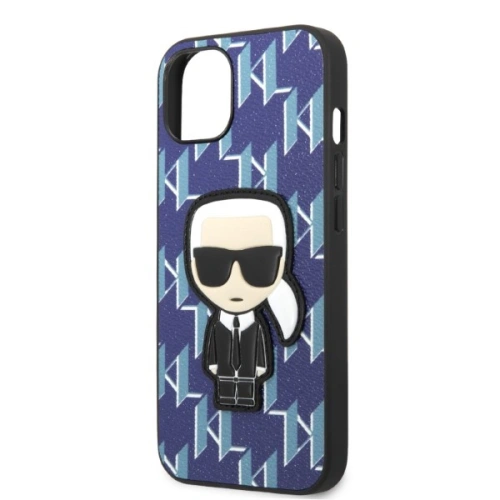 Etui Karl Lagerfeld KLHCP13SPMNIKBL Apple iPhone 13 mini hardcase niebieski/blue Monogram Ikonik Patch