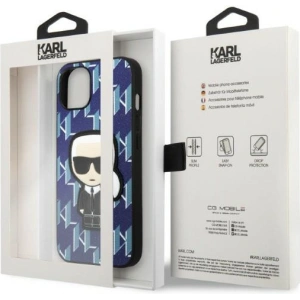 Hurtownia GSM - Etui Karl Lagerfeld KLHCP13SPMNIKBL Apple iPhone 13 mini hardcase kék/blue Monogram Ikonik Patch - KLD1381 - {ean13} - Hurt