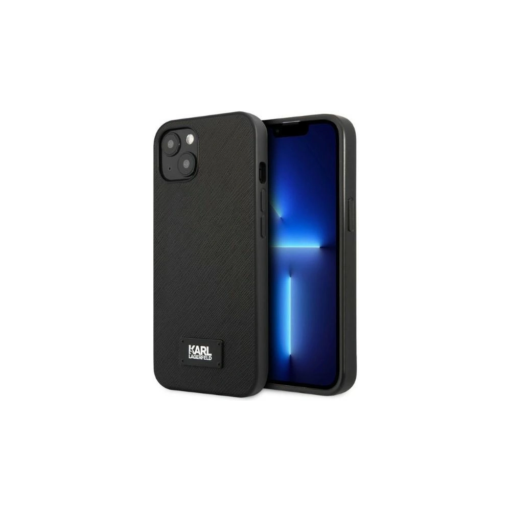 Hurtownia GSM - Etui Karl Lagerfeld KLHCP13SSFMP2K Apple iPhone 13 mini hardcase negru/black Saffiano Plaque - KLD1383 - {ean13} - Hurt