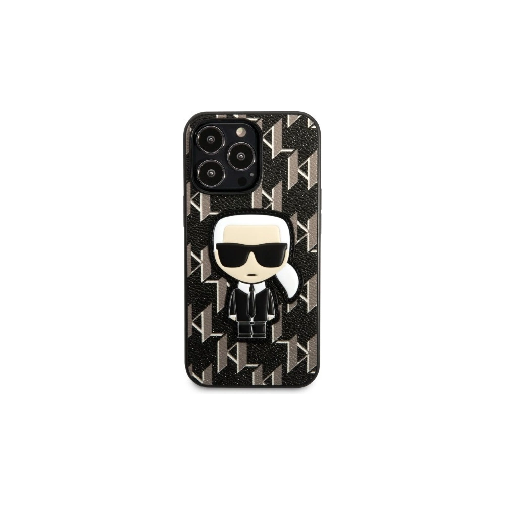 Hurtownia GSM - Case Karl Lagerfeld KLHCP13XPMNIKBK Apple iPhone 13 Pro Max Hardcase schwarz/black Monogram Ikonik Patch - KLD1386 - {ean13} - Hurt